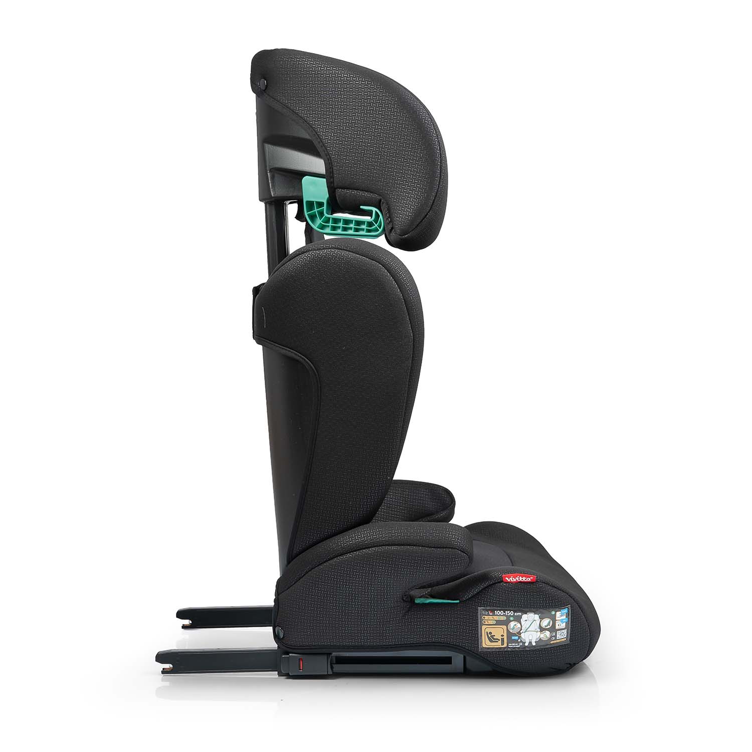 Silla de coche Bakan i-Fix con conectores Isofix. Vista de costado de la silla