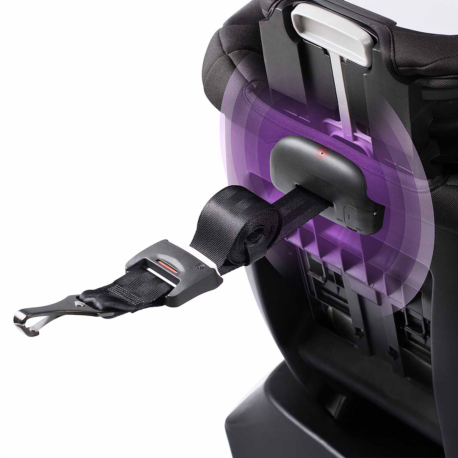 La silla Sigma i-Fix cuenta con un sistema de seguridad en el top tether que avisa en caso de que no esté bien ajustado.