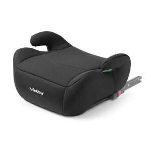 Alzador de coche Eleba i-Belt de color negro. Asiento i-size con conectores. isofix para niños de 100 a 150 cm de altura.